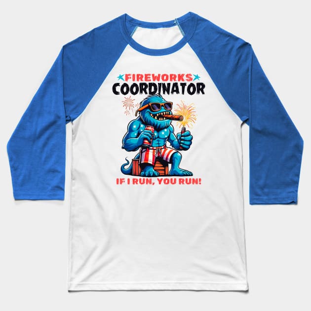 Fireworks Coordinator Baseball T-Shirt by Etopix